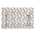 White Bull Terrier Pattern Print Placemat