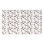 White Bull Terrier Pattern Print Polyester Doormat