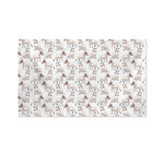 White Bull Terrier Pattern Print Polyester Flag