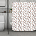 White Bull Terrier Pattern Print Polyester Shower Curtain