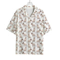 White Bull Terrier Pattern Print Rayon Hawaiian Shirt