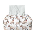 White Bull Terrier Pattern Print Rectangle Tissue Box Cover