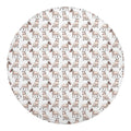 White Bull Terrier Pattern Print Round Blanket