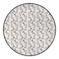 White Bull Terrier Pattern Print Round Floor Mat