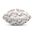 White Bull Terrier Pattern Print Rugby Ball