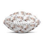 White Bull Terrier Pattern Print Rugby Ball