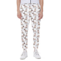 White Bull Terrier Pattern Print Joggers