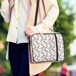 White Bull Terrier Pattern Print Shoulder Strap Bible Bag