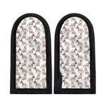 White Bull Terrier Pattern Print Skillet Handle Cover