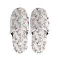 White Bull Terrier Pattern Print Slippers