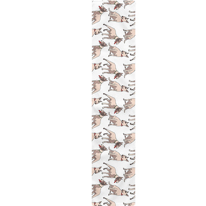 White Bull Terrier Pattern Print Table Runner