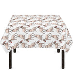White Bull Terrier Pattern Print Tablecloth