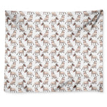 White Bull Terrier Pattern Print Tapestry