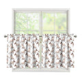 White Bull Terrier Pattern Print Tier Curtains