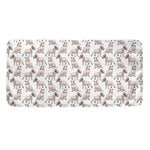 White Bull Terrier Pattern Print Towel