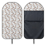 White Bull Terrier Pattern Print Waterproof Car Seat Cover
