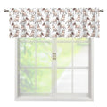 White Bull Terrier Pattern Print Window Valance
