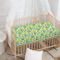 White Cactus Plant Pattern Print Baby Crib Sheet