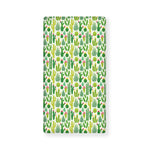 White Cactus Plant Pattern Print Baby Crib Sheet