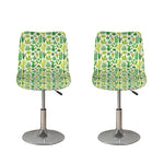 White Cactus Plant Pattern Print Bar Stool Covers