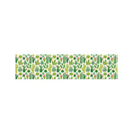 White Cactus Plant Pattern Print Bed Runner