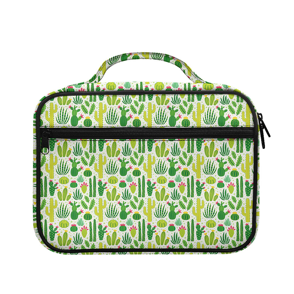 White Cactus Plant Pattern Print Briefcase Bible Bag