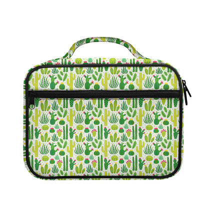 White Cactus Plant Pattern Print Briefcase Bible Bag