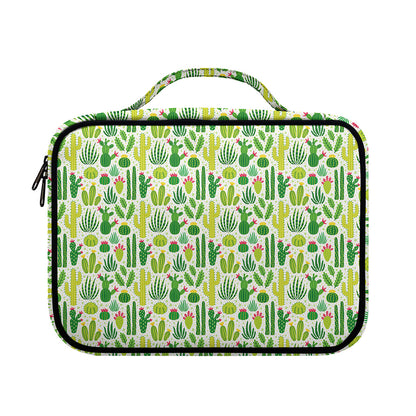 White Cactus Plant Pattern Print Briefcase Bible Bag