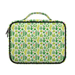 White Cactus Plant Pattern Print Briefcase Bible Bag