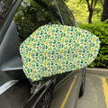 White Cactus Plant Pattern Print Car Side Mirror Covers