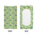 White Cactus Plant Pattern Print Changing Pad Cover
