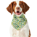 White Cactus Plant Pattern Print Dog Bandana