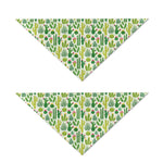 White Cactus Plant Pattern Print Dog Bandana