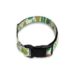White Cactus Plant Pattern Print Dog Collar
