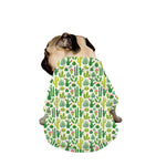 White Cactus Plant Pattern Print Dog Zip Up Jacket