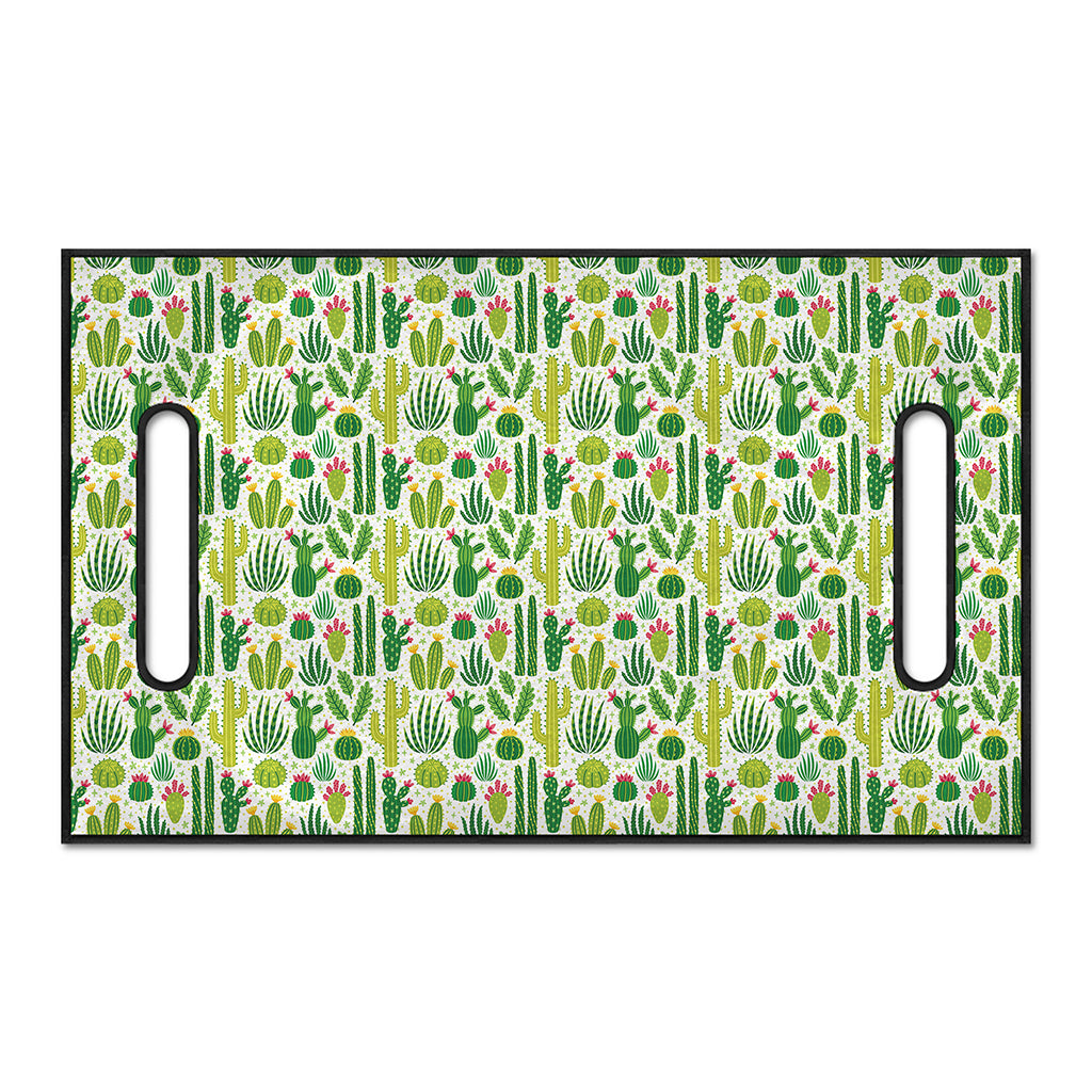 White Cactus Plant Pattern Print Golf Cart Seat Cover
