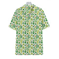 White Cactus Plant Pattern Print Hawaiian Shirt