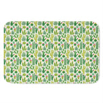 White Cactus Plant Pattern Print Indoor Door Mat