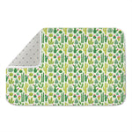 White Cactus Plant Pattern Print Indoor Door Mat