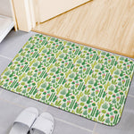 White Cactus Plant Pattern Print Indoor Door Mat