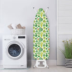 White Cactus Plant Pattern Print Ironing Board Cover