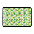 White Cactus Plant Pattern Print Kitchen Mat