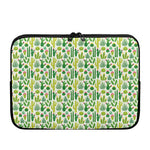 White Cactus Plant Pattern Print Laptop Sleeve