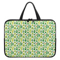 White Cactus Plant Pattern Print Laptop Sleeve With Handle