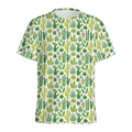 White Cactus Plant Pattern Print Men's Athletic T-Shirt