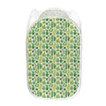 White Cactus Plant Pattern Print Mesh Laundry Hamper