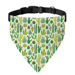 White Cactus Plant Pattern Print Over The Collar Dog Bandana