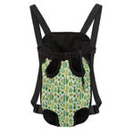 White Cactus Plant Pattern Print Pet Carrier Backpack