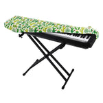 White Cactus Plant Pattern Print Piano Keyboard Cover