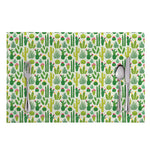 White Cactus Plant Pattern Print Placemat